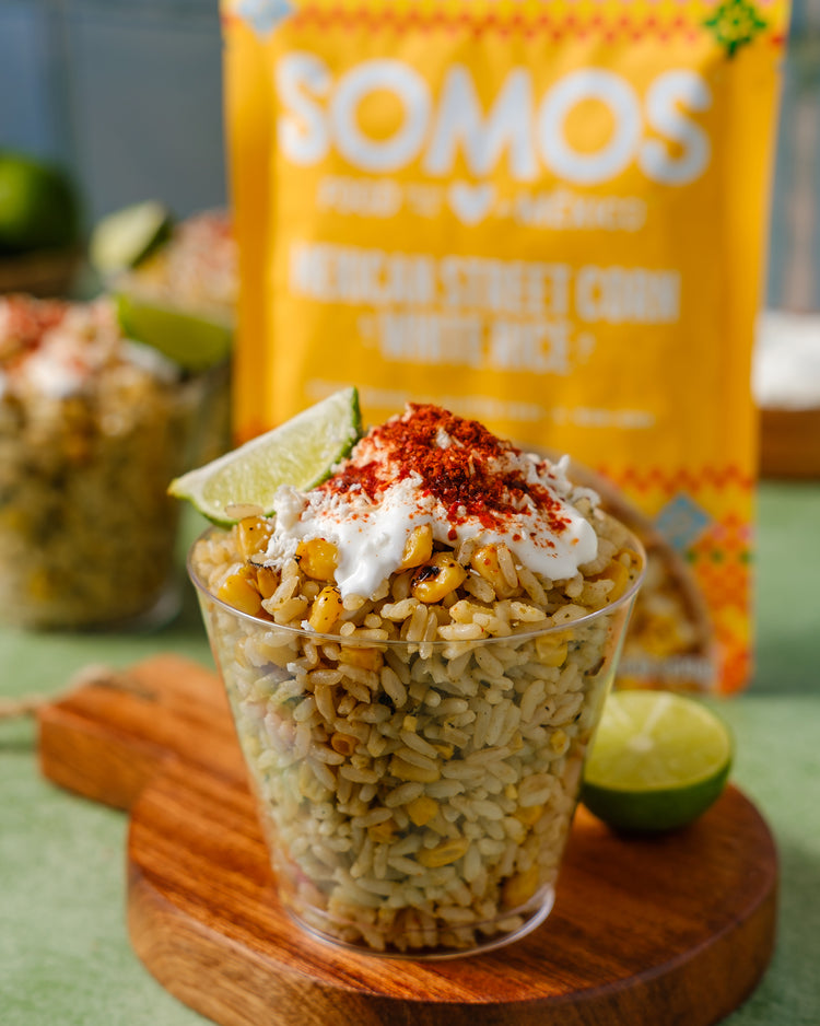 Mexican Street Corn White Rice Esquites