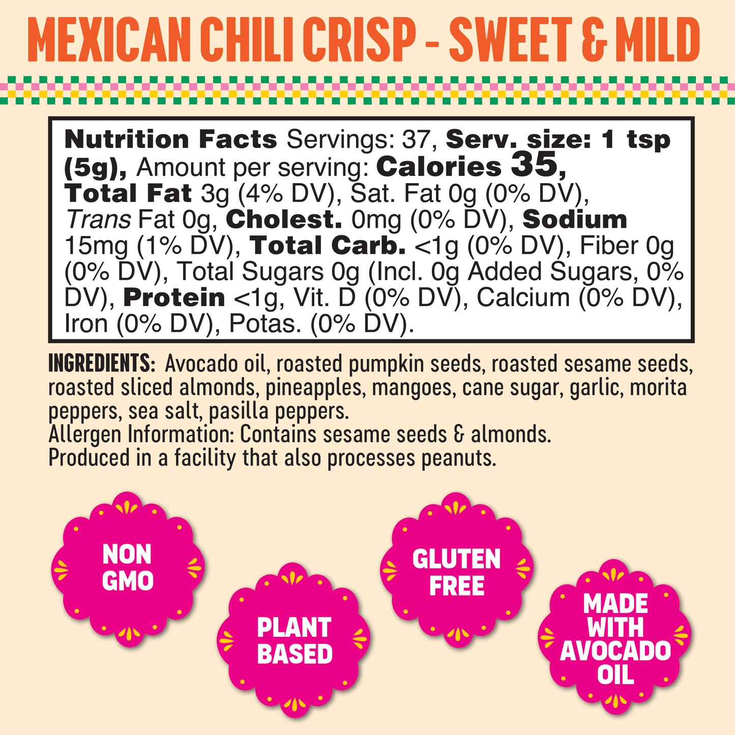 Mexican Chili Crisp - Sweet & Mild (2 Pack)
