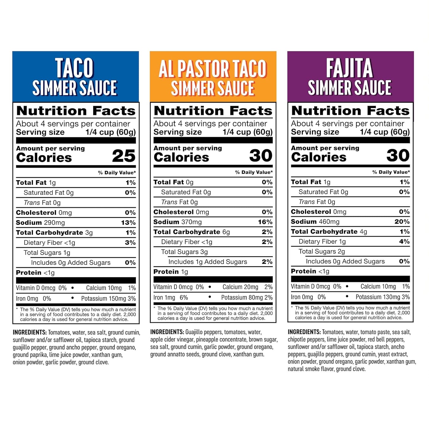 Simmer Sauce Variety Pack (3 Pack)