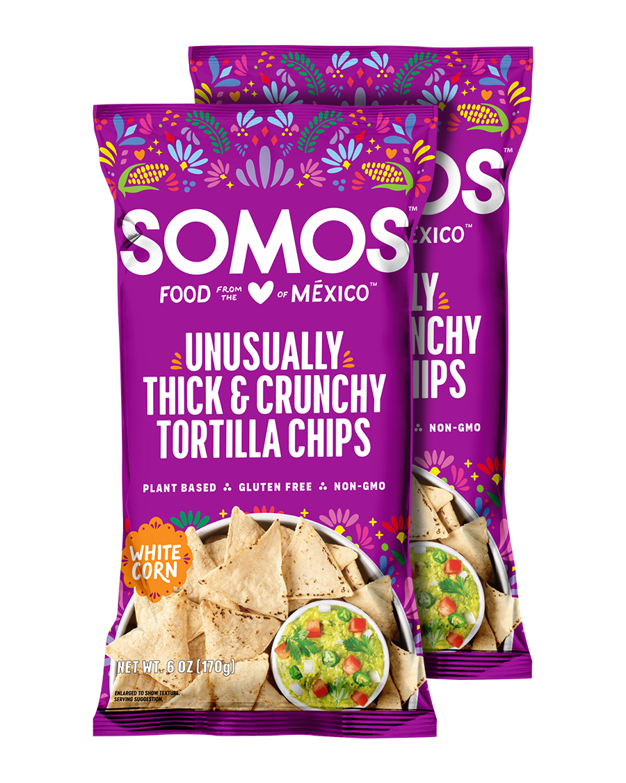 Unusually Thick & Crunchy White Corn Tortilla Chips (2 Pack)