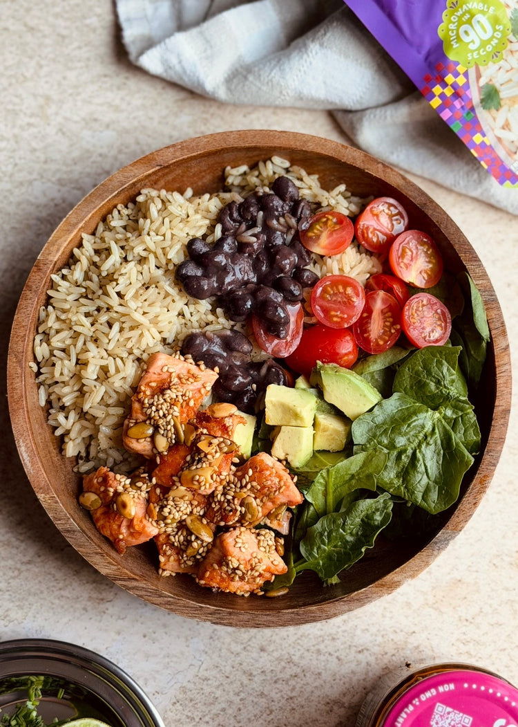 Honey Chili Crisp Salmon Bowl