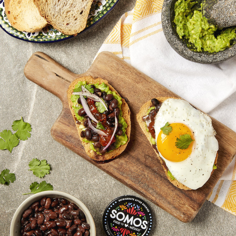 Not so 'Basic' Avocado Toast with Mexican Black Beans