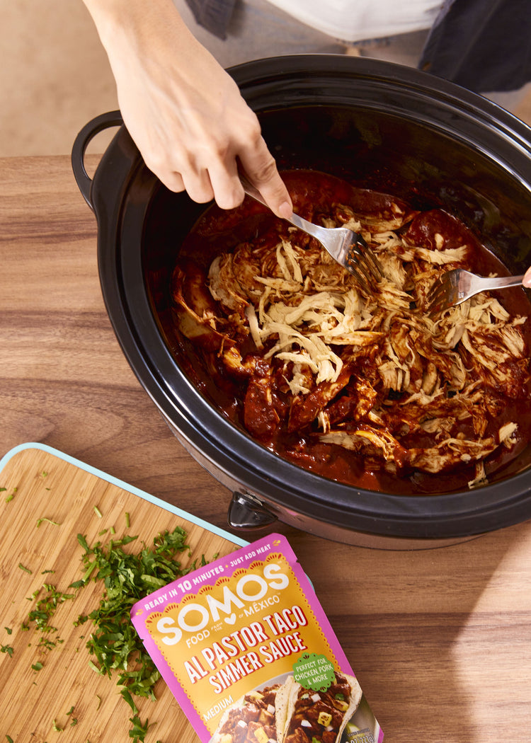 Crockpot Shredded Chicken Al Pastor
