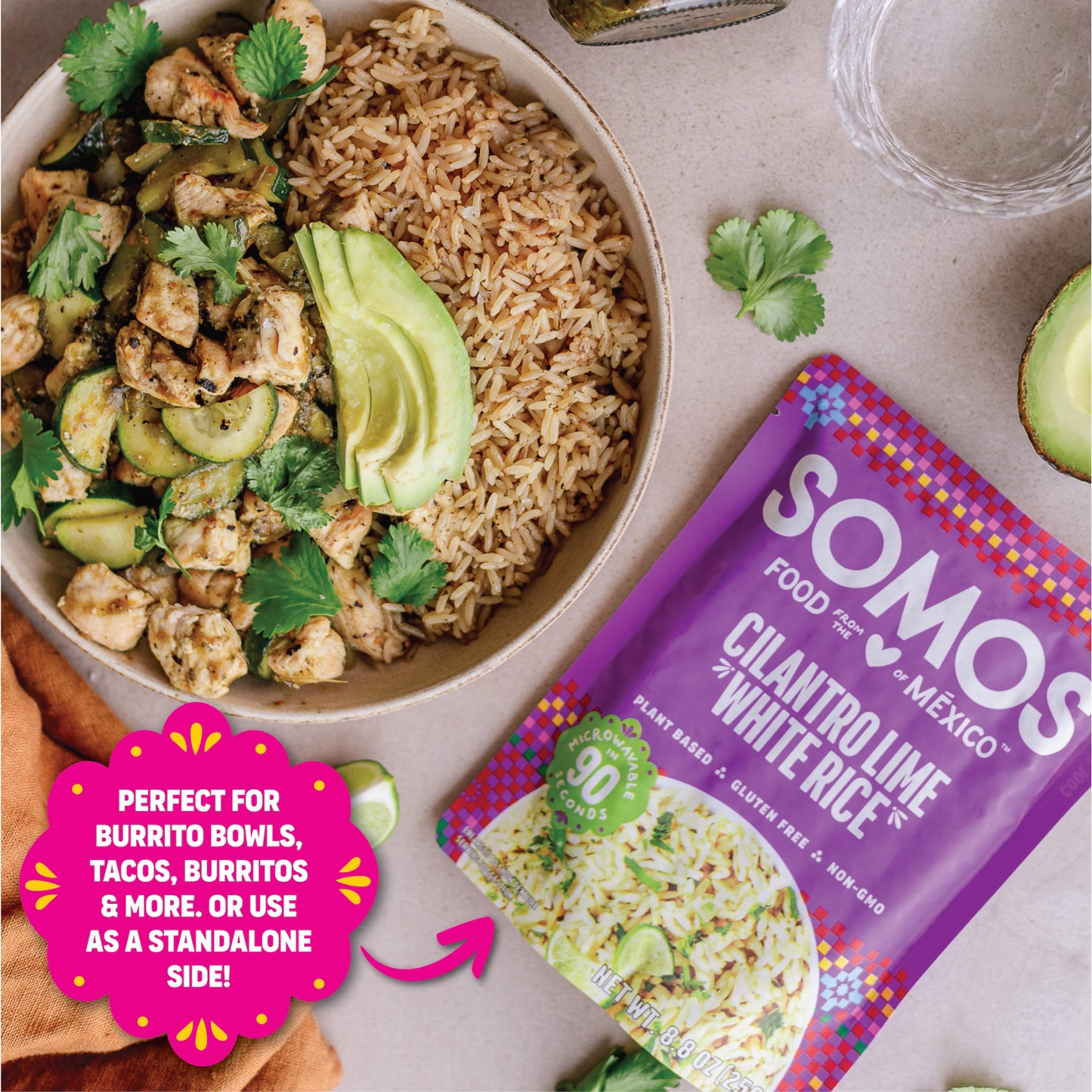 SOMOS Cilantro Lime White Rice - 6 Pack