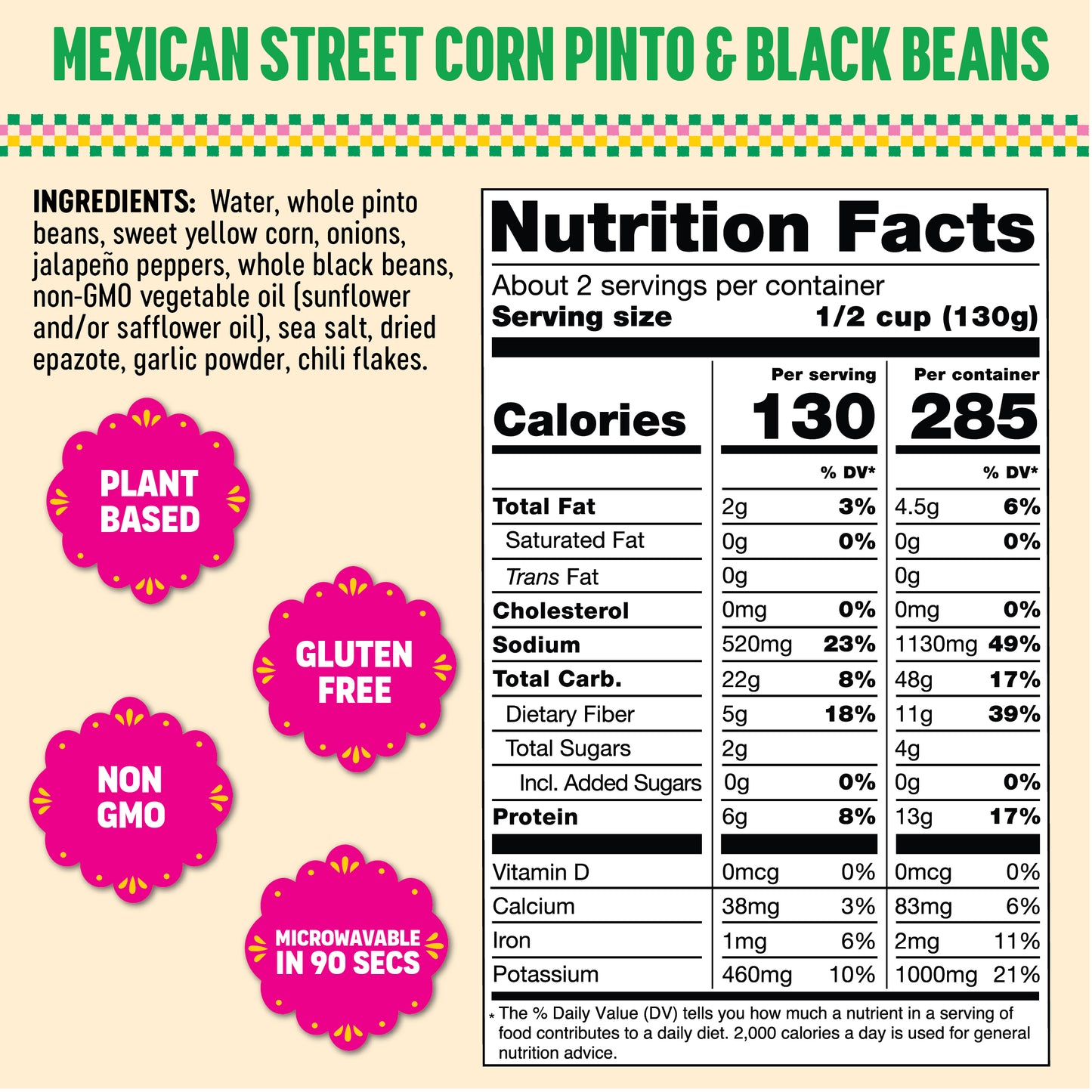 Mexican Street Corn Pinto & Black Beans (Pack of 6)