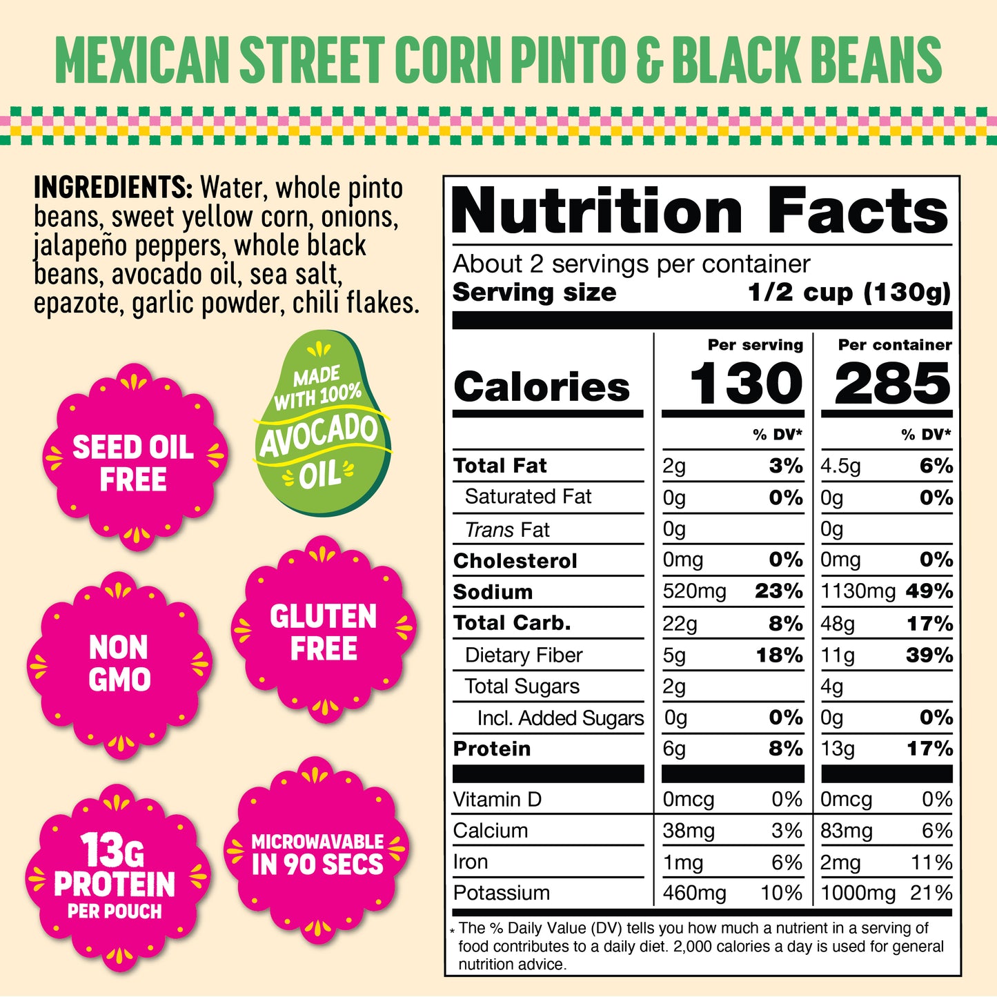 Mexican Street Corn Pinto & Black Beans (6 Pack)