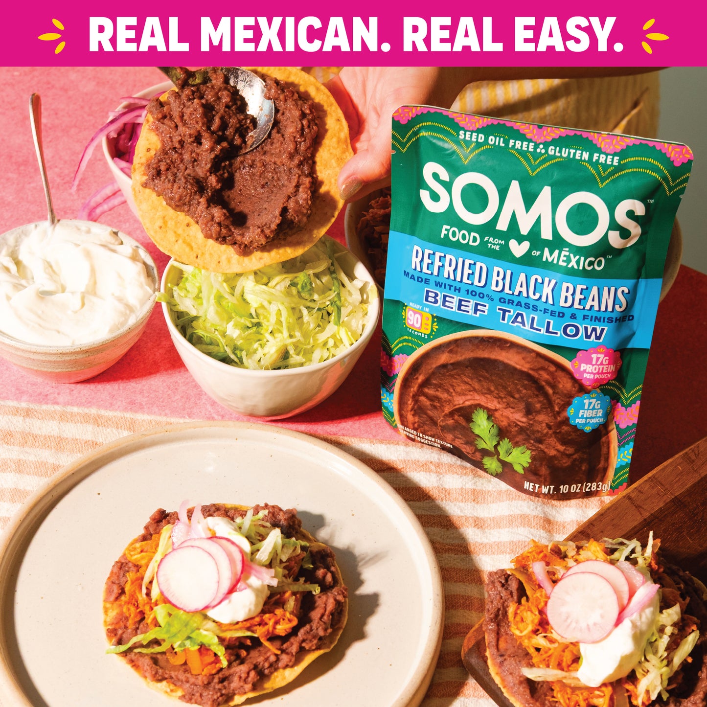 Refried Black Beans with Beef Tallow (2 Pack)