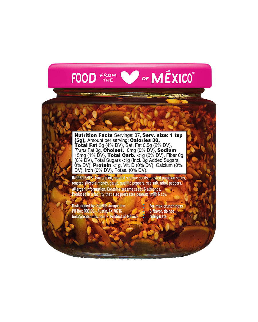 Salsa Macha, Mexican Chili Crisp Nuts & Seeds (2 Pack)